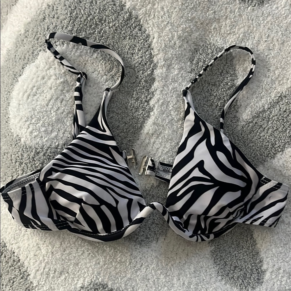 SHEIN Zebra Print Bikini - Black and White